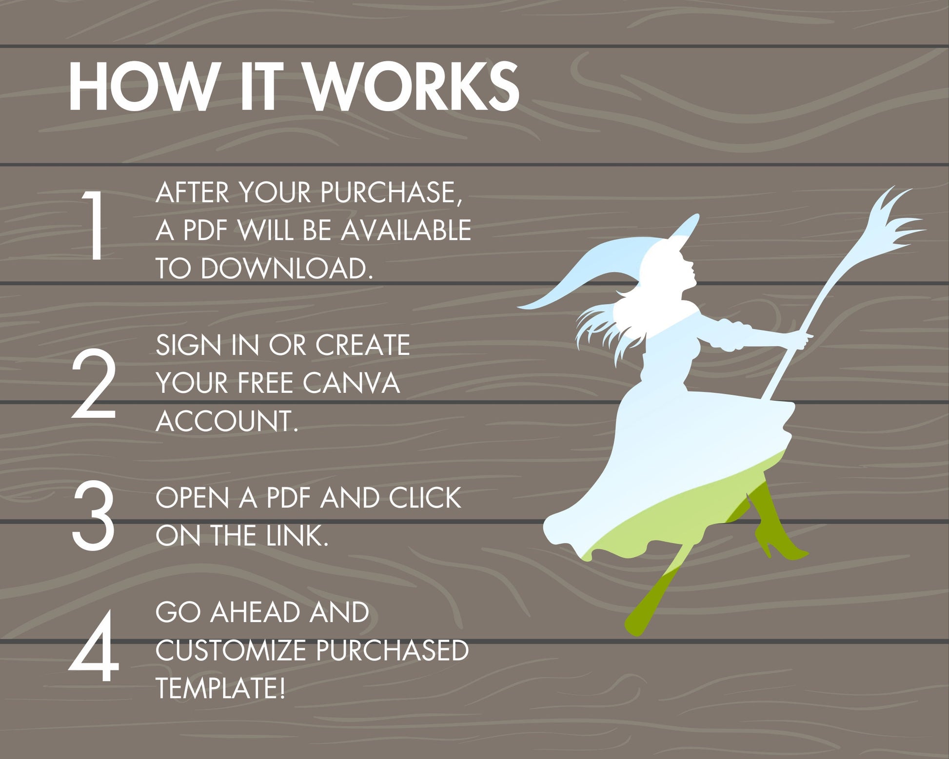 Halloween witch canva frames