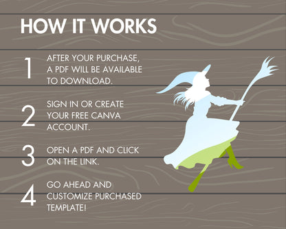 Halloween witch canva frames