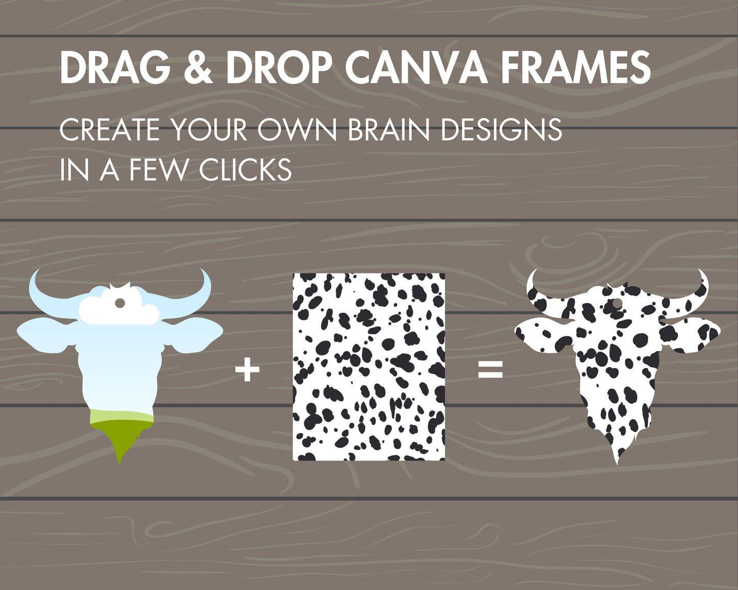 cow tag canva frames