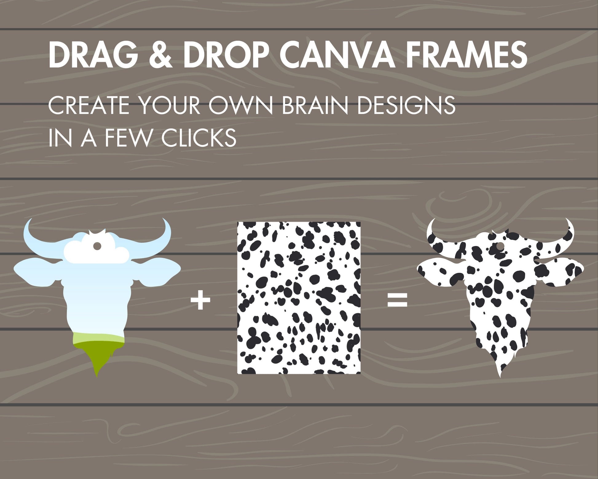 cow tag canva frames