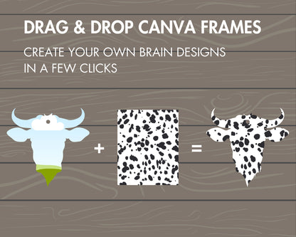 cow tag canva frames