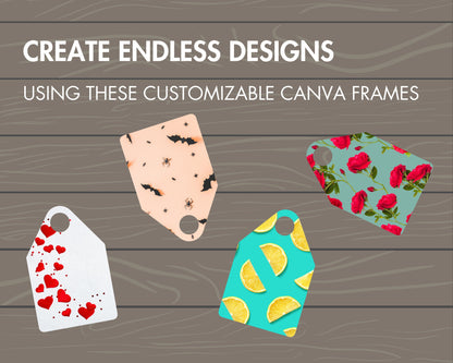 cow tag canva frames