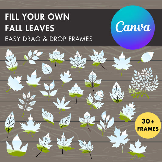fall leaves canva frames