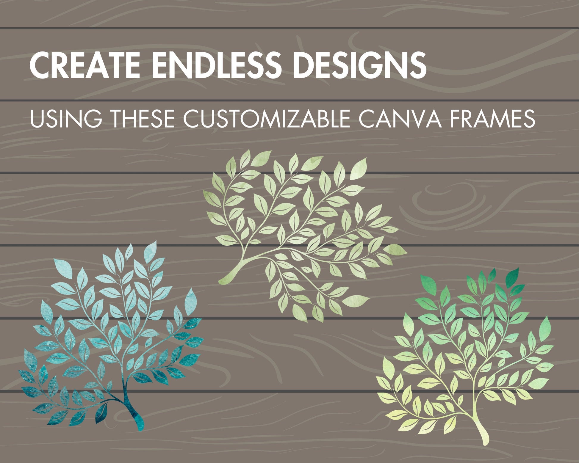 fall leaves canva frames