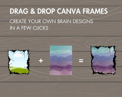 Design Your Own Cracked Edges, Canva Frames Bundle, Broken Canva Template, Drag and Drop, Editable Torned Canva Frames, Cracked Frames Canva