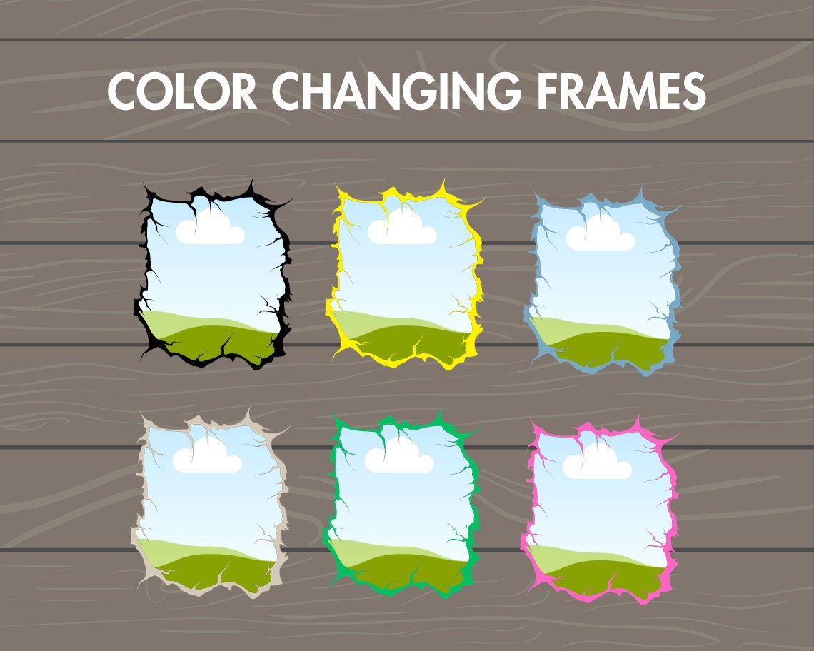 Design Your Own Cracked Edges, Canva Frames Bundle, Broken Canva Template, Drag and Drop, Editable Torned Canva Frames, Cracked Frames Canva
