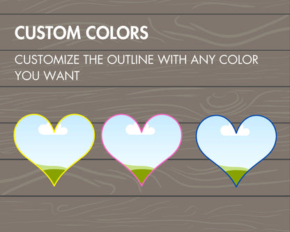 Design Your Own Heart on Canva, Heart Love Canva Template, Easy Drag and Drop Editable Canva Frames, Heart Bundle, Valentine's Day PNG