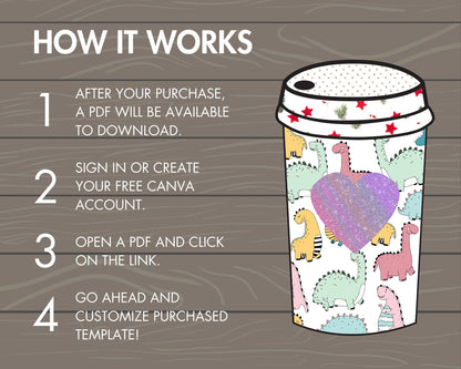 Design Your Own Coffee Cold Cups on Canva, Coffee Cup Canva Template, Easy Drag and Drop, Multi-Layer Canva Frames Bundle, Coffee Lover PNG