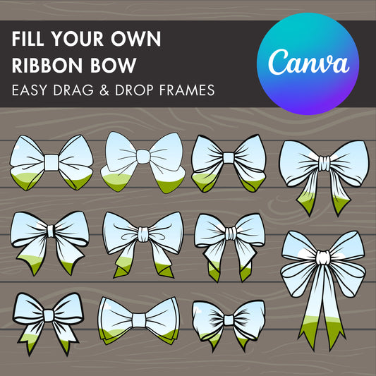 ribbon bow canva frames