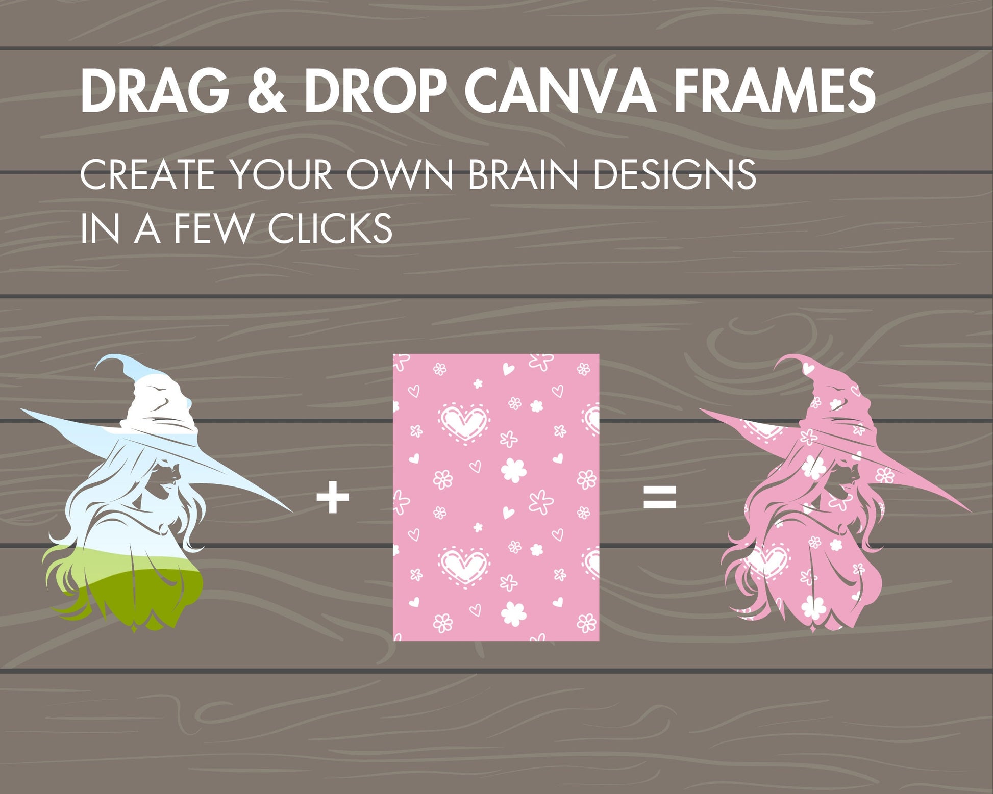 Halloween witch canva frames