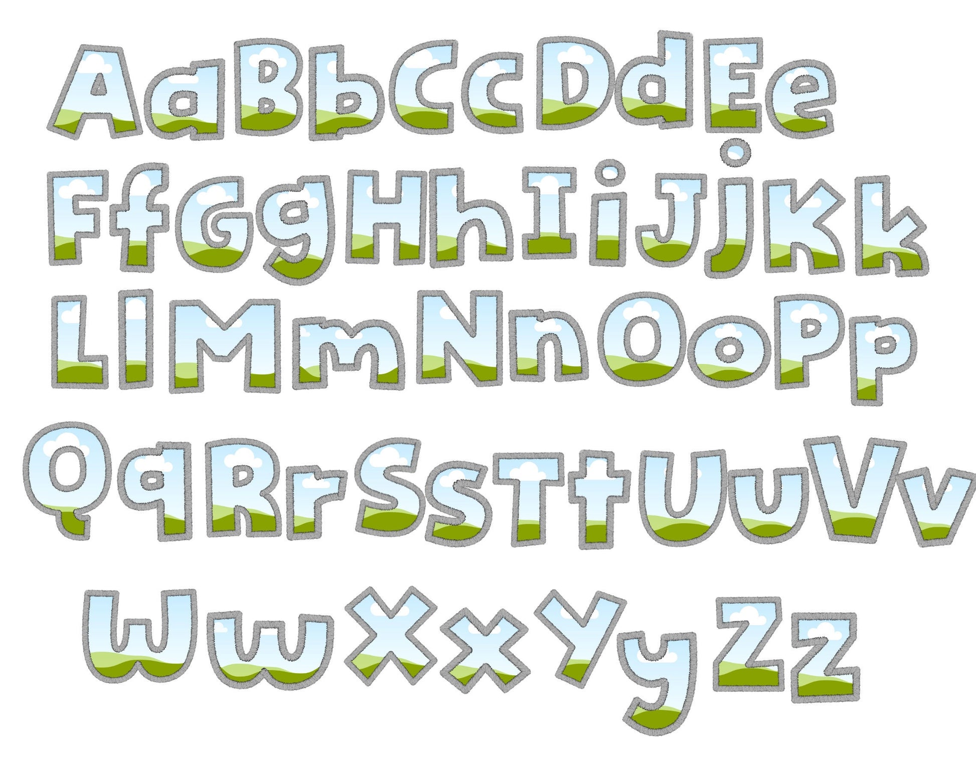 Digital Stitch Canva Letters PNG, Faux Embroidery Applique DIY Letters , Canva Frames Bundle, Easy Drag and Drop, Duotone Canva Alphabet