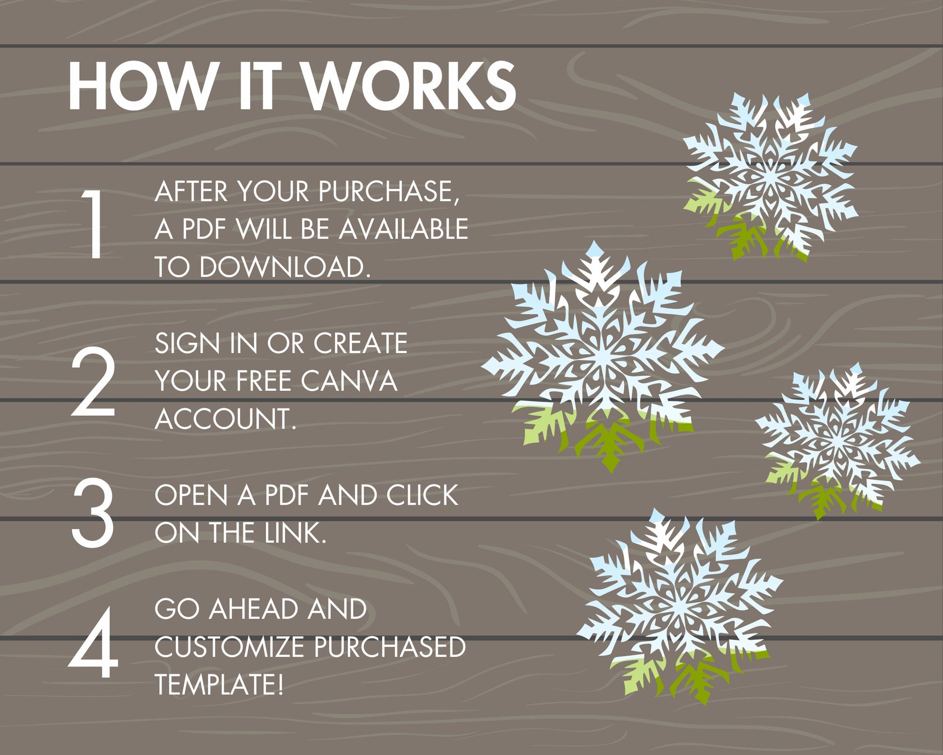 Christmas Snowflakes Canva Frames