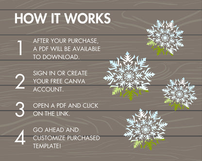 Christmas Snowflakes Canva Frames
