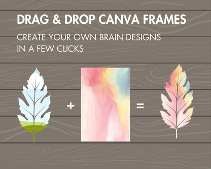 fall leaves canva frames