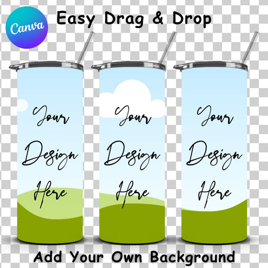 20oz skinny tumbler mockup canva