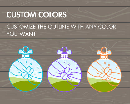 Design Your Own Christmas Ball Canva Frames, Christmas Ornament Template, Christmas Decoration, Drag and Drop, Xmas Decorations, New Year