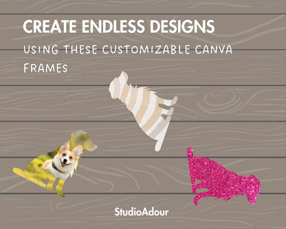 Design Your Own Farmhouse Canva Frames Bundle, Farm Canva Templates, Farm Animals Silhouette, Drag and Drop, Farm Animal Clipart, Truck Barn