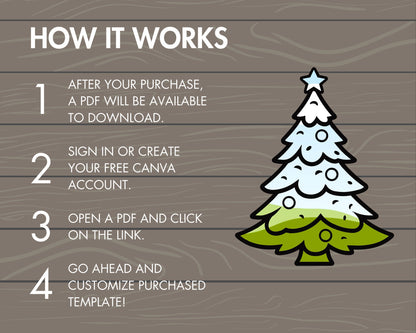 Design Your Own Christmas Trees, Xmas Canva Template, Drag and Drop Photo, Christmas Tree Canva Frames Bundle, Christmas Clipart, Silhouette