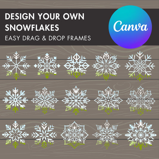 Christmas Snowflakes Canva Frames