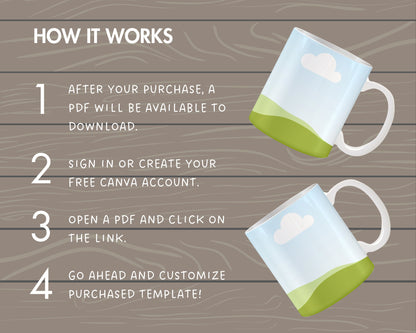 11 Oz Mug Canva Mockup, Mug Canva Frame, Easy Drag and Drop Photo, Coffee Mug Canva Template, Editable Mug Mockup Canva, Sublimation Designs