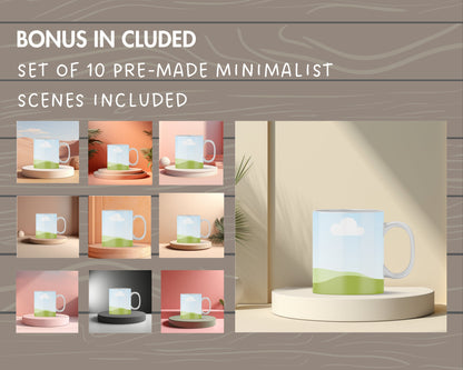 11oz Mug Canva Mockup, Drag and Drop Mockup, Coffee Mug Mockup, Mug Canva Template, Canva Frame, Add Your Own Background, Sublimation Mug