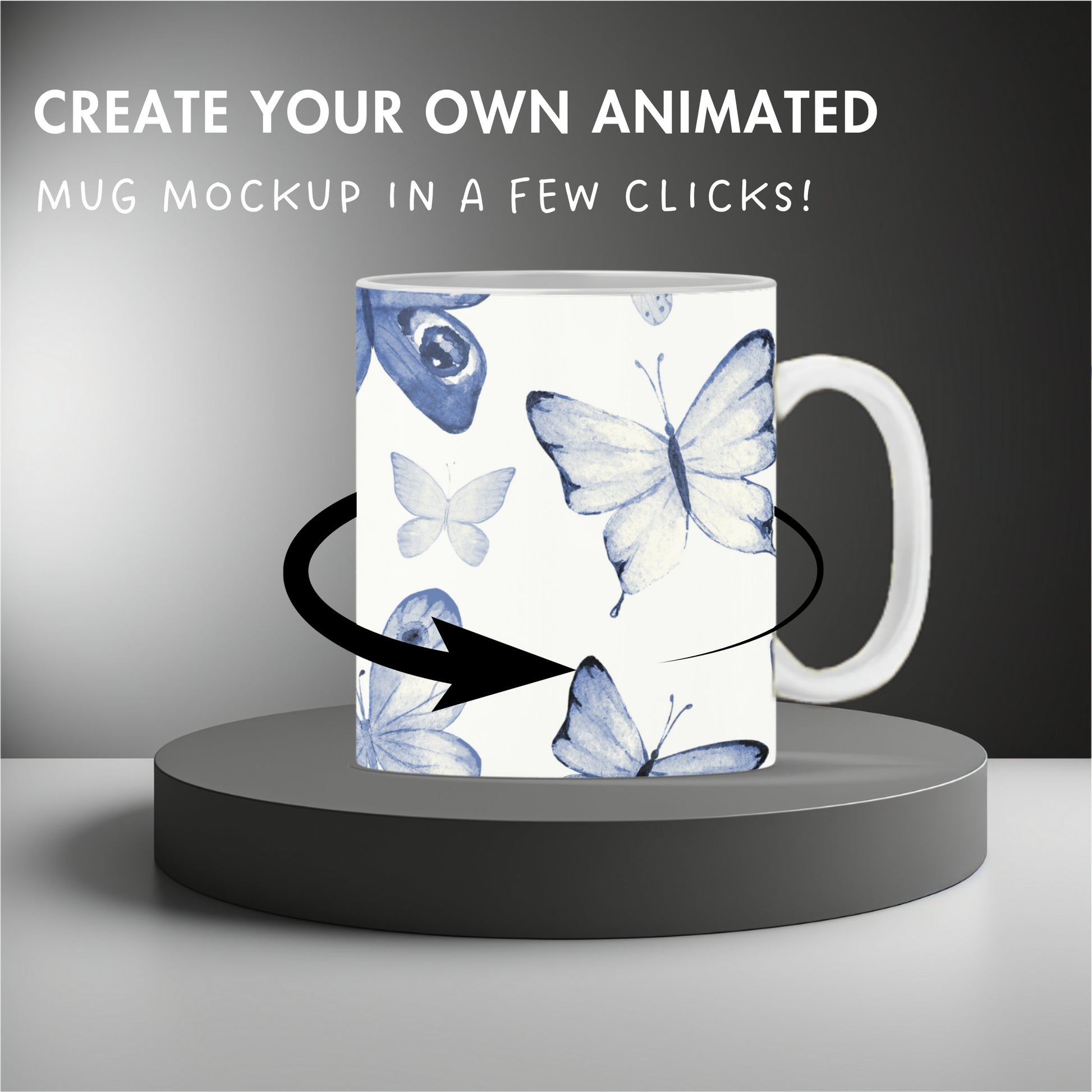 Rotating Mug Mockup, Animated Mug Canva Template, Rotating Mug Canva Mockup, Drag and Drop, 11Oz, 12Oz, 15Oz Mug, Mug 180 Degree Rotation