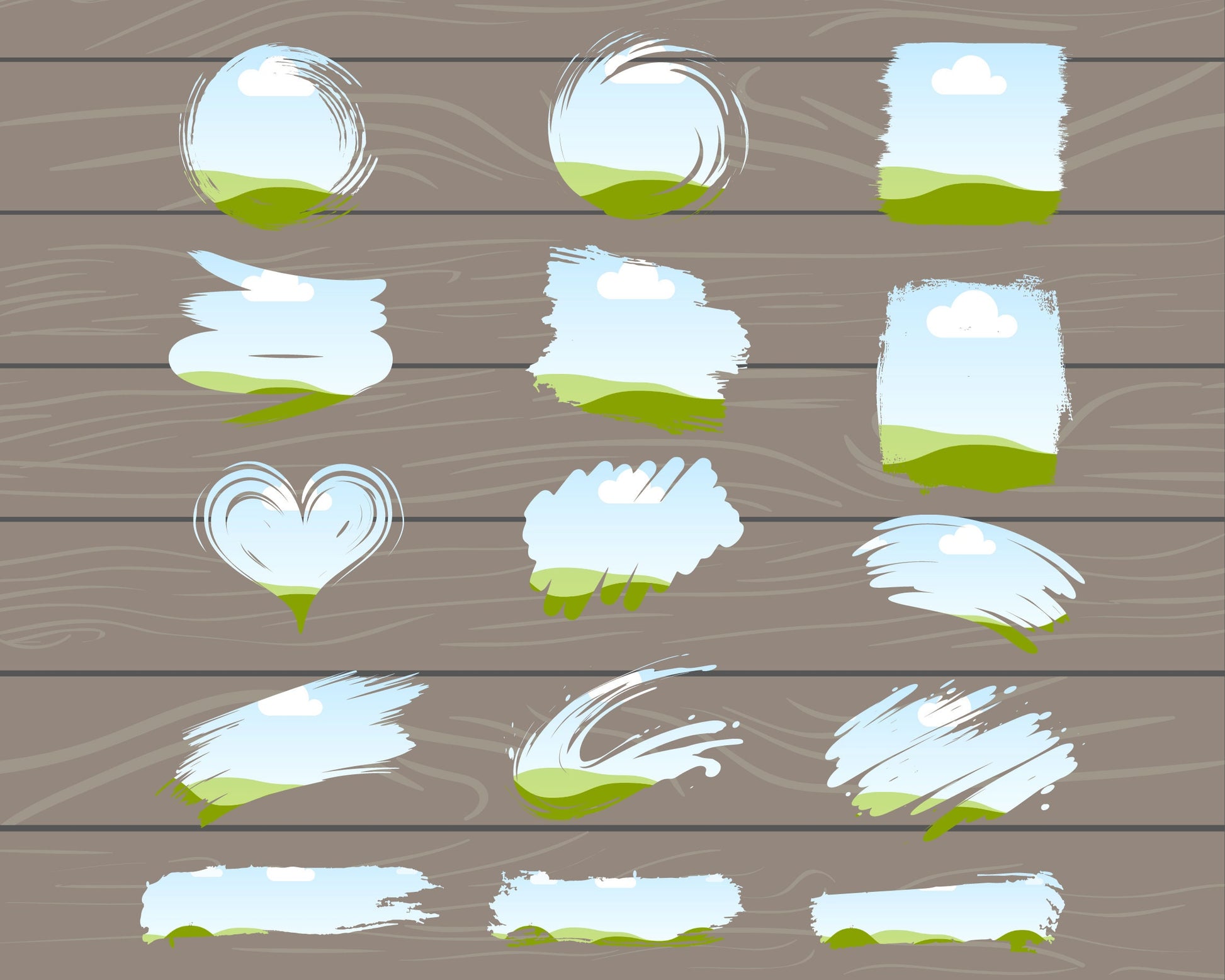 Design Your Own Brush Stoke on Canva, Ink Brush Canva Template, Canva Frames Bundle, Drag and Drop, Paint Splatter, DIY Brush Strokes Set