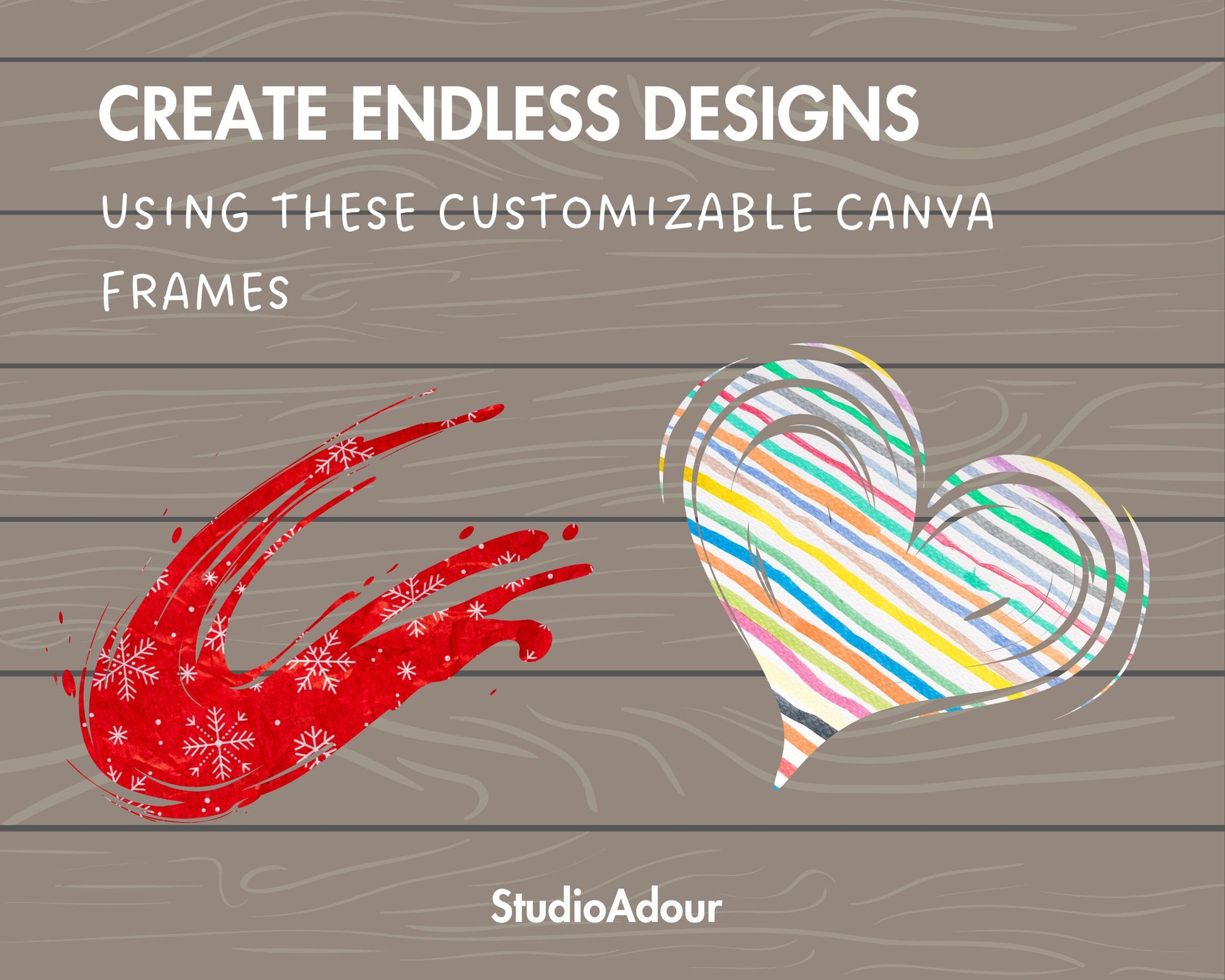 Design Your Own Brush Stoke on Canva, Ink Brush Canva Template, Canva Frames Bundle, Drag and Drop, Paint Splatter, DIY Brush Strokes Set
