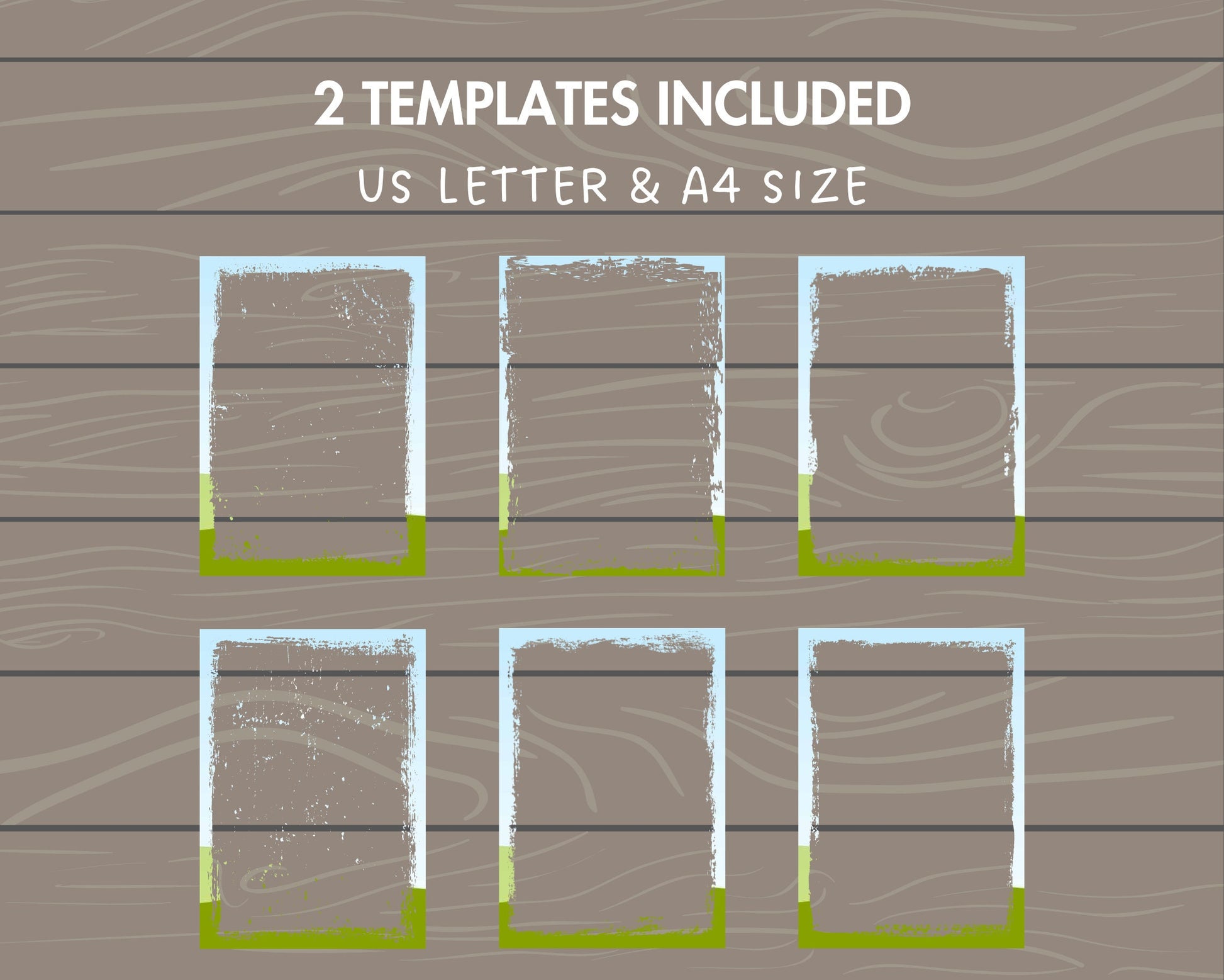 Design Your Own Grunge Edge Canva Frames, Grunge Border Canva Templates, Easy Drag and Drop, Weathered Border, Editable Aged Photo Frames
