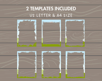 Design Your Own Grunge Edge Canva Frames, Grunge Border Canva Templates, Easy Drag and Drop, Weathered Border, Editable Aged Photo Frames