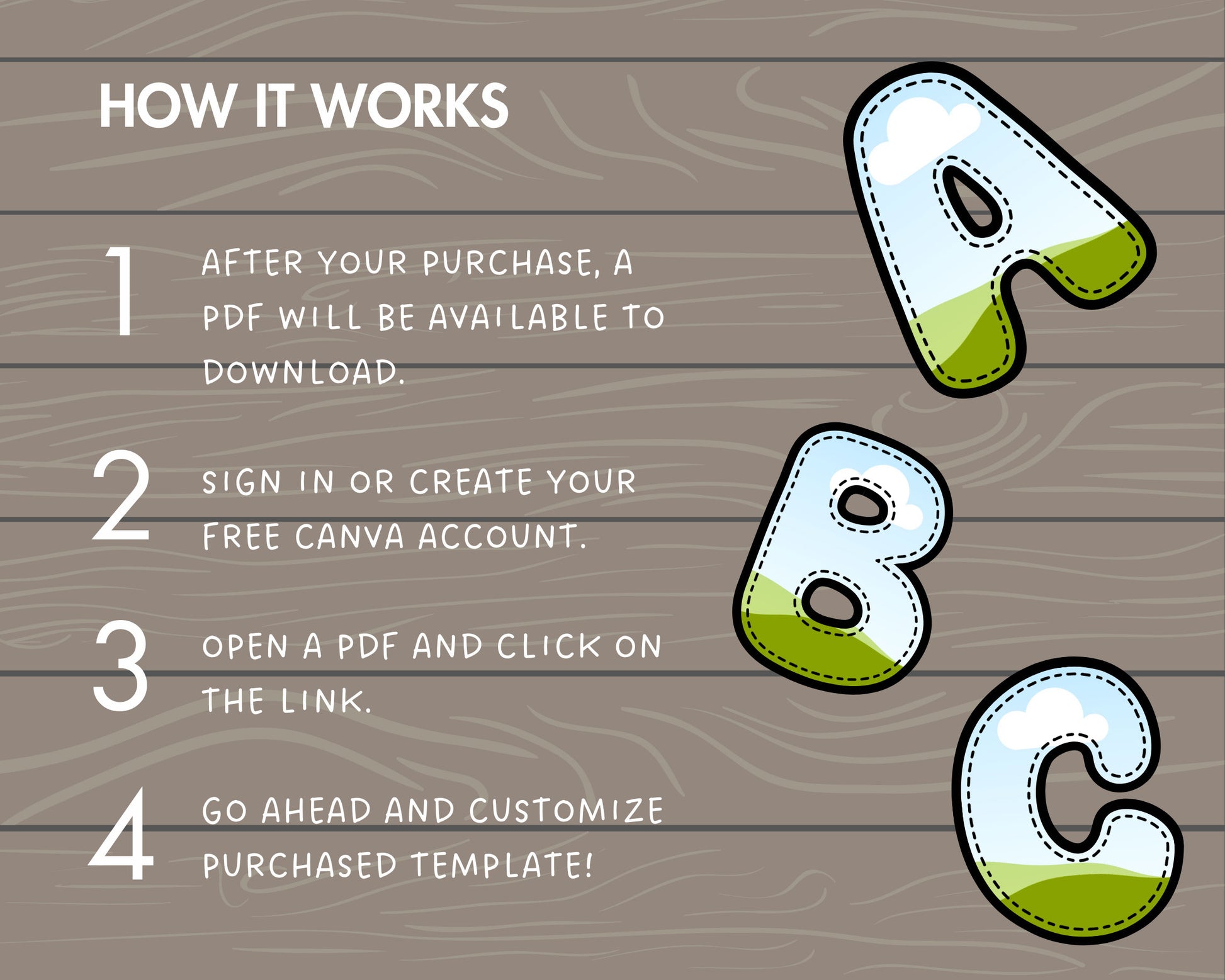 Design Your Own Stiched Letters on Canva, Doodle Letters Canva Frames Bundle, Editable Canva Letters Template, Drag and Drop, Digital Stitch