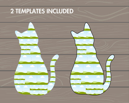 Design Your Own Cat Photo Collage Canva, Canva Frames Bundle, Drag and Drop Photo, DIY Picture Collage, Editable Collage Canva Template