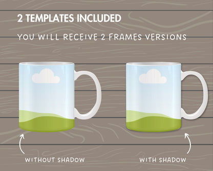11 Oz Mug Canva Mockup, Mug Canva Frame, Easy Drag and Drop Photo, Coffee Mug Canva Template, Editable Mug Mockup Canva, Sublimation Designs