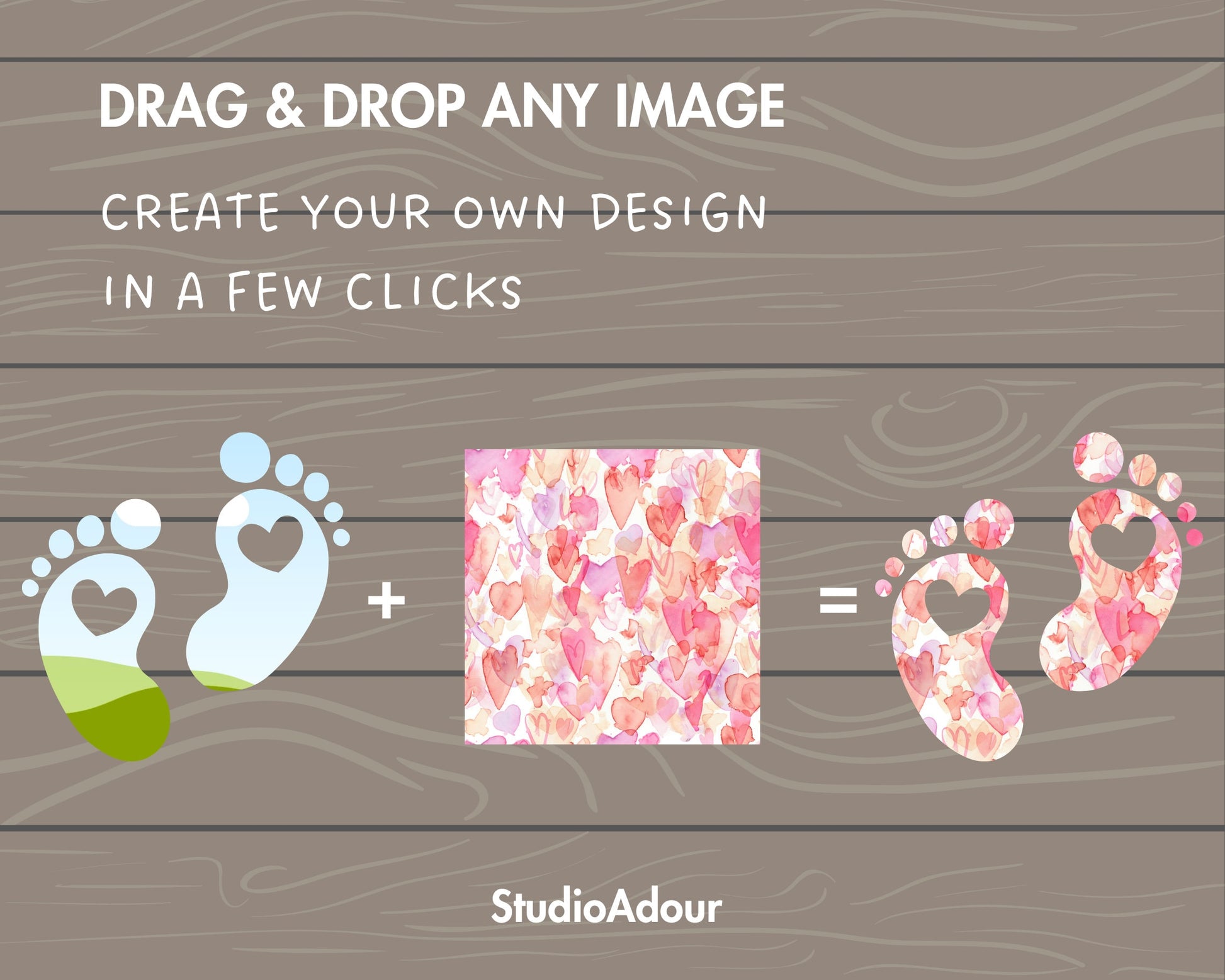 Design Your Own Baby Footprint Canva Frame, Editable Baby Feet Canva Template, Canva Frames Bundle, Baby Shower, Drag and Drop, Baby Clipart