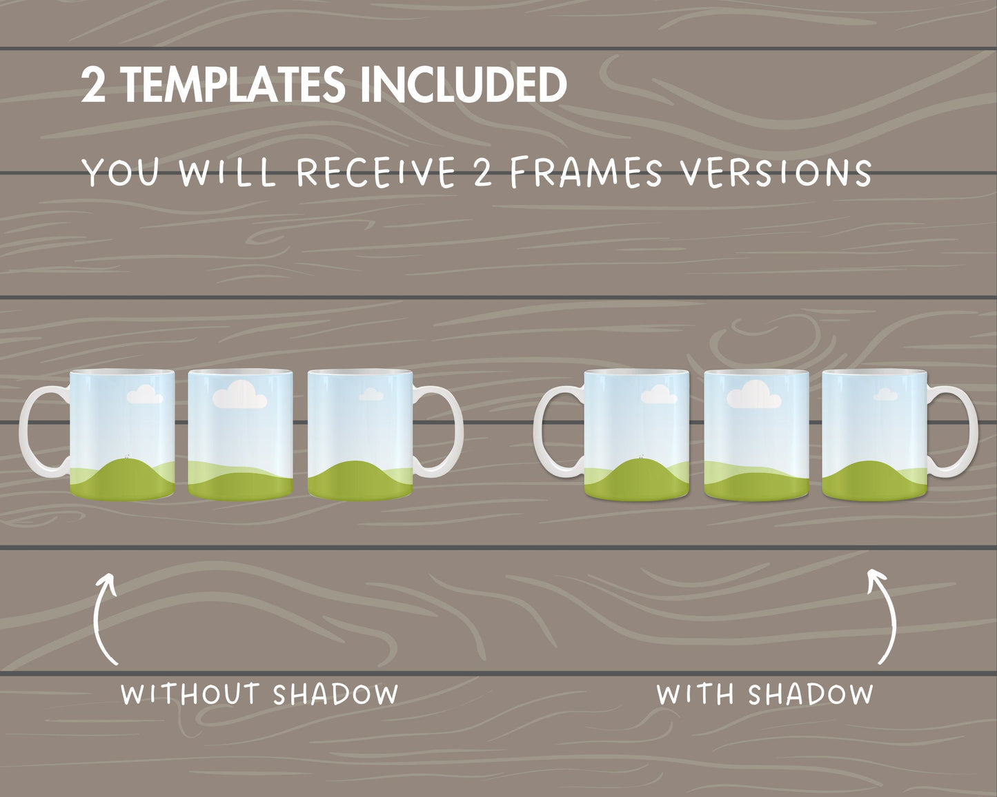 11 Oz Mug Canva Mockup, Full Wrap Mug Canva Frame, Drag and Drop, Editable 11oz Coffee Mug Mockup, Mug Canva Template, Sublimation Designs