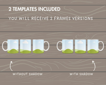 11 Oz Mug Canva Mockup, Full Wrap Mug Canva Frame, Drag and Drop, Editable 11oz Coffee Mug Mockup, Mug Canva Template, Sublimation Designs
