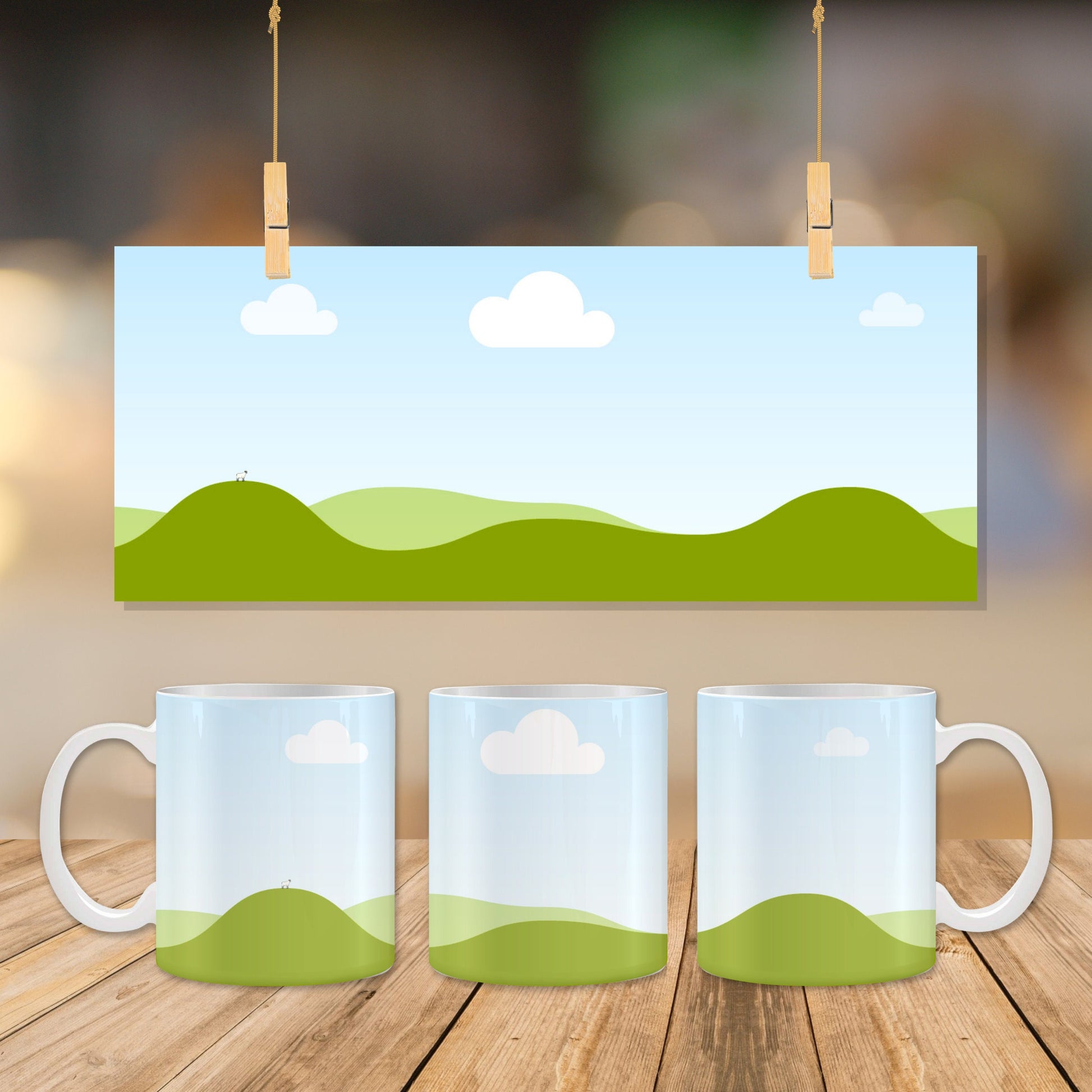11 Oz Mug Canva Mockup, Full Wrap Mug Canva Frame, Drag and Drop, Editable 11oz Coffee Mug Mockup, Mug Canva Template, Sublimation Designs