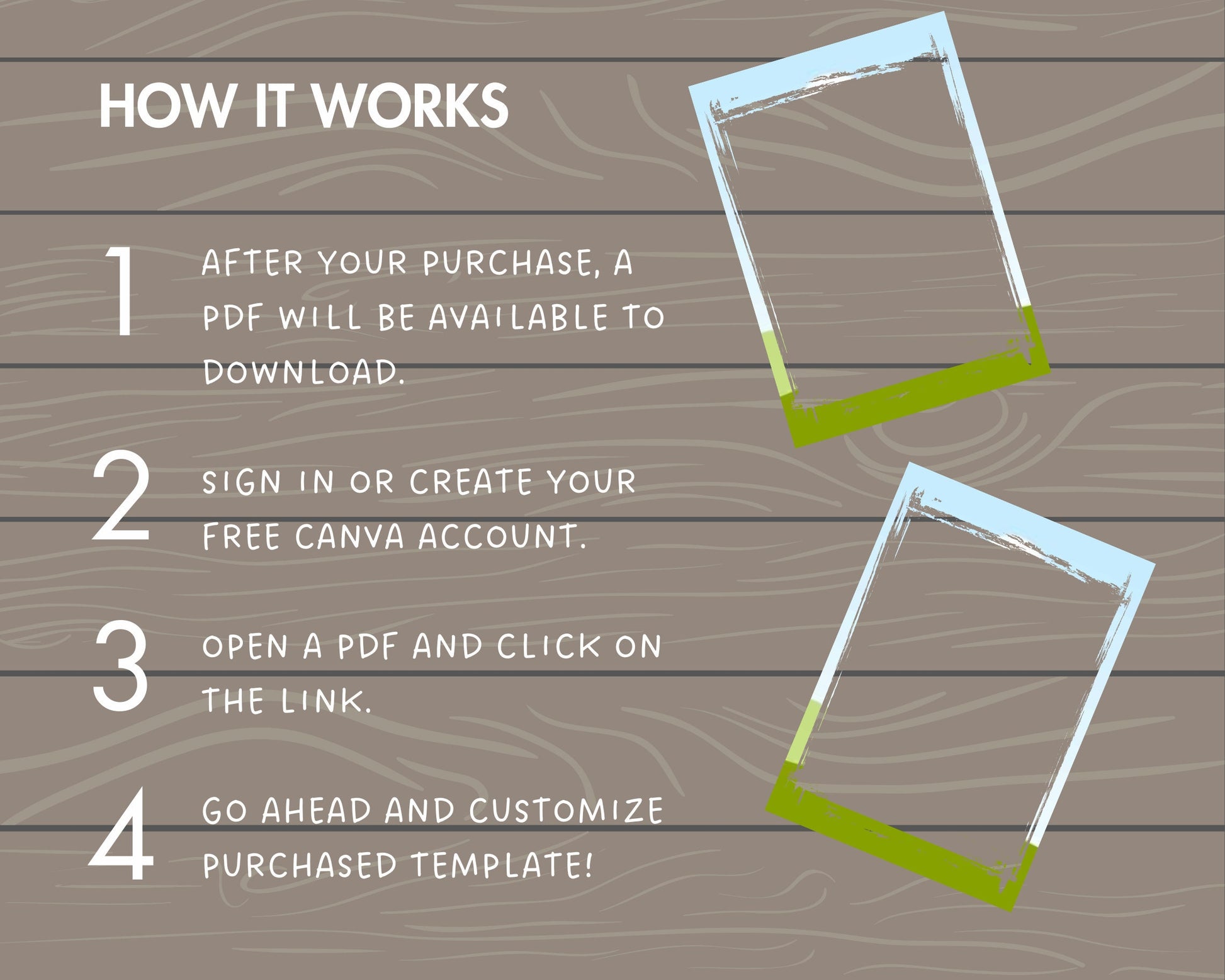 Design Your Own Grunge Edge Canva Frames, Grunge Border Canva Templates, Easy Drag and Drop, Weathered Border, Editable Aged Photo Frames