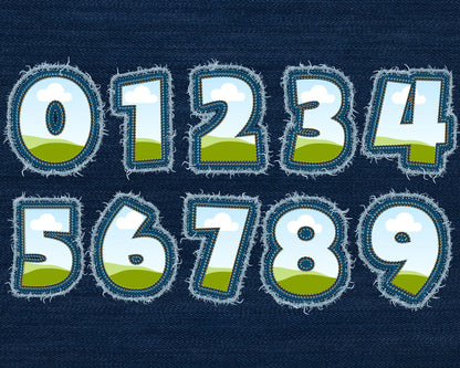 Digital Stitch Canva Alphabet, Faux Embroidery Canva Letters Template, Drag and Drop, Editable Patch Letters & Numbers, Canva Frames Bundle