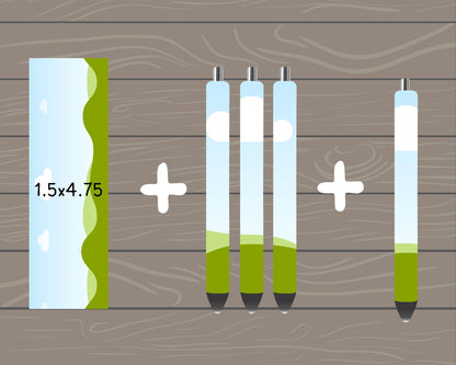Small Pen Bundle, 1.5 x 4.75 Full Pen Wrap, Epoxy Pen Canva Mockup, Editable Pen Template, Drag and Drop, DIY Sublimation Pen, Canva Frames