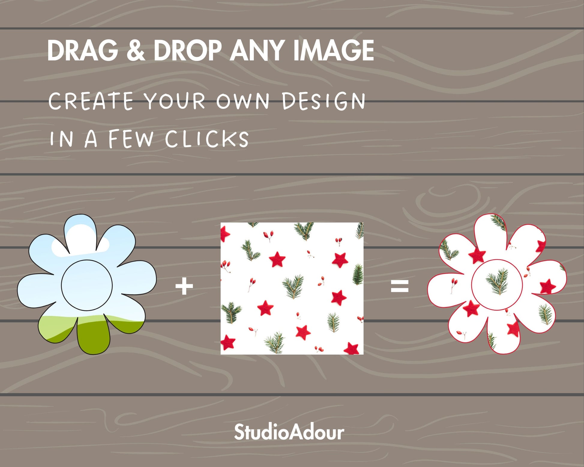 Design Your Own Daisy Flower, Simple Flower Canva Template, Easy Drag and Drop, Canva Frames Bundle, Flower Shapes, Daisy Silhouette