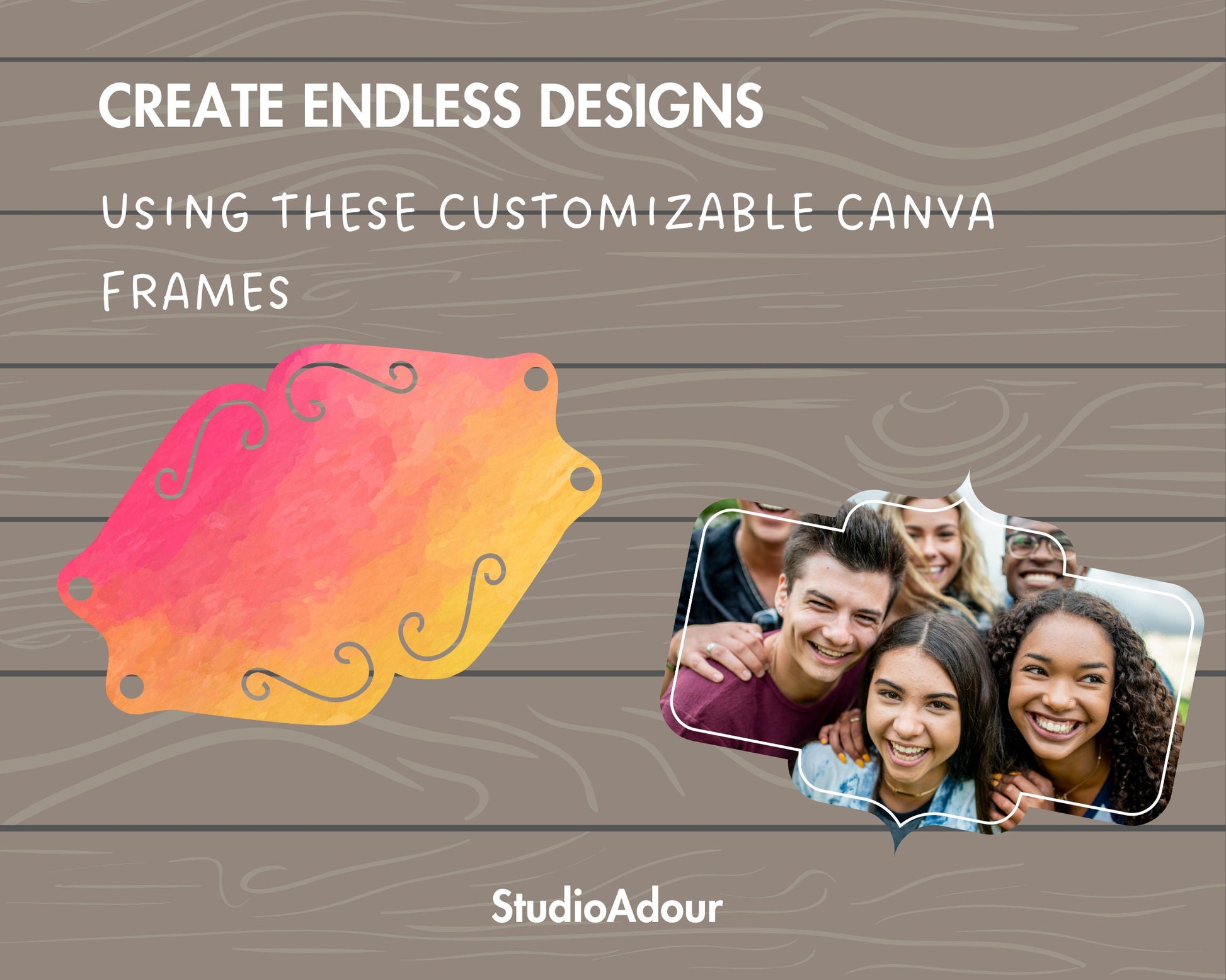 Design Your Own Vintage Label, Editable Label Canva Template, Canva Frames Bundle, Retro Badge, Drag & Drop, Vintage Frames, Retro Price Tag