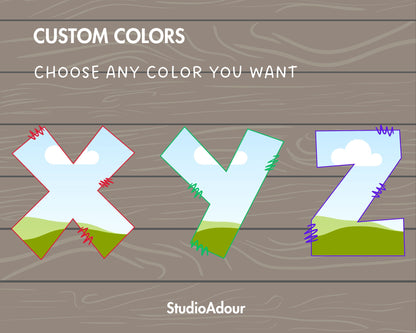 Design Your Own Doodle Letters on Canva, Doodle Alphabet Canva Template, Drag and Drop Canva Letters, Doodle Blank Letters, A-Z Canva Frames