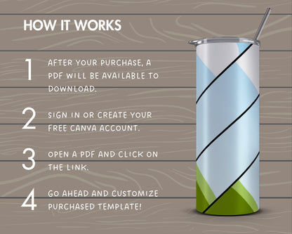 Design Your Own Stripes Pattern 20oz Skinny Tumbler Template, Editable Canva Template, Drag an Drop Burst Tumbler Template, Tumbler Wrap