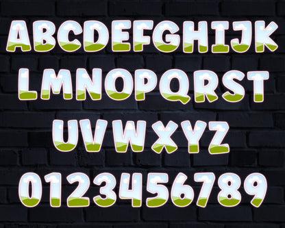 Design Your Own Neon Letters and Numbers, Neon Alphabet, Neon Canva Template, Drag and Drop, Neon Light Canva Letters, Editable DIY Letters
