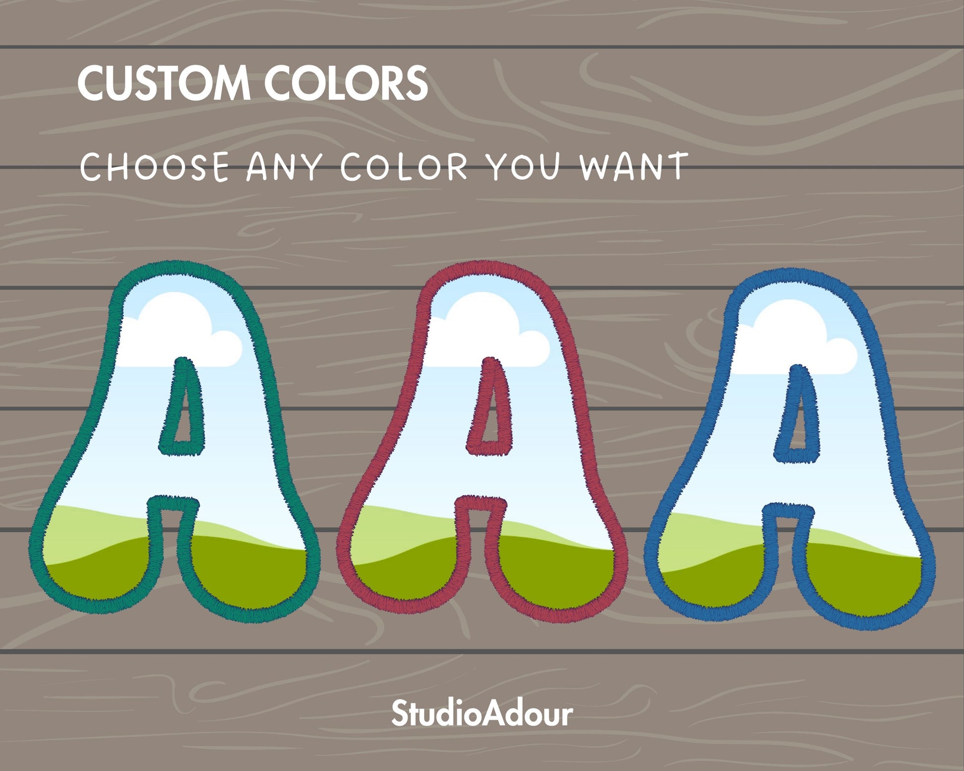 Design Your Own Faux Embroidery Letters, Retro Letters, Groovy Canva Letters, Stitch Alphabet Canva Template, Drag and Drop, Canva Frames