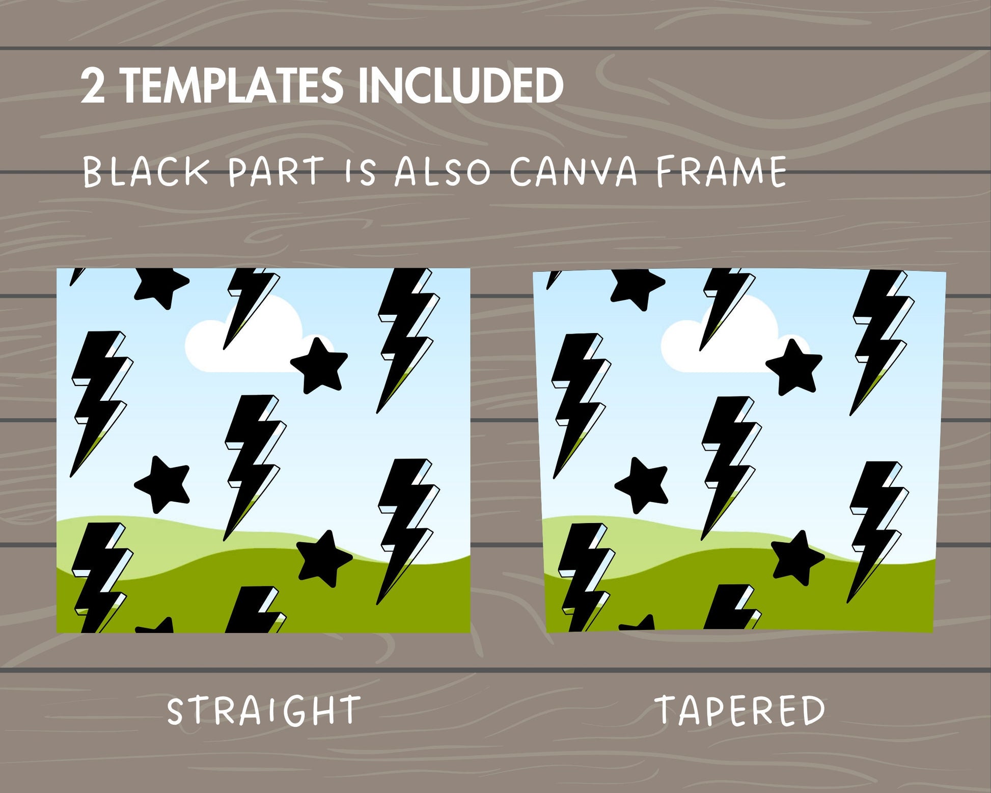 Design Your Own Lightning Bolt Tumbler Template, 20oz Skinny Tumbler Canva Template, Drag and Drop Photo, Burst Template, Tumbler Wrap