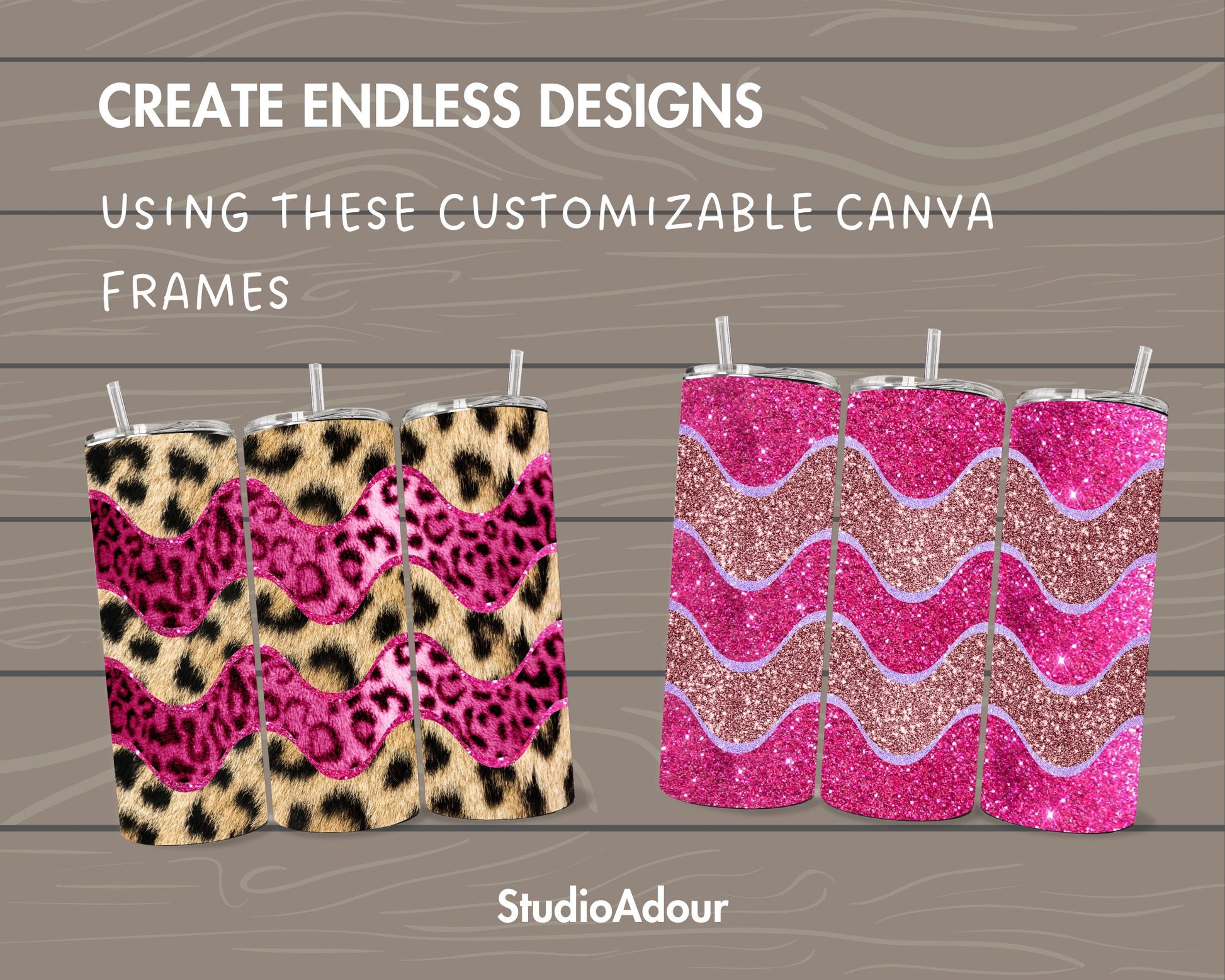 Design Your Own Waves Burst Tumbler Template, 20oz Straight Skinny Tumbler Canva Template, Drag and Drop, Wavy Seamless Tumbler Wrap