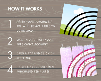 Stripes Tumbler Editable Canva Template, 20oz Skinny Tumbler Wrap, Drag an Drop PNG, Burst Tumbler Template, Straight & Tapered Wrap
