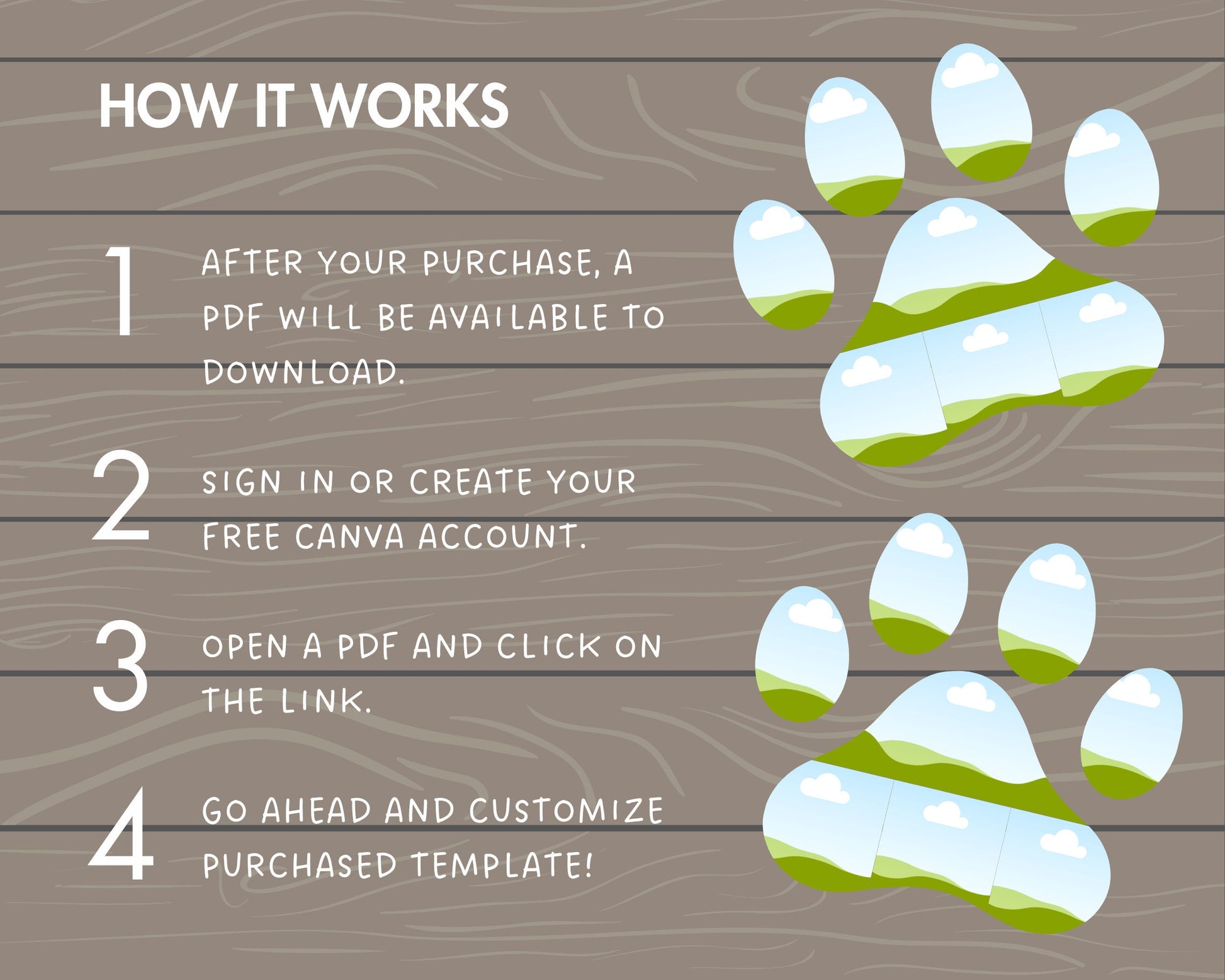 Design Your Own Dog Photo Collage in Canva, Editable Collage Canva Template, Drag and Drop Photo, Dog Canva Frames, DIY Paw Collage, Animal